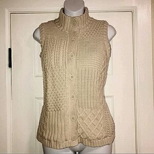 EUC Liz Claiborne LINED Cable Knit Sweater Vest-MP